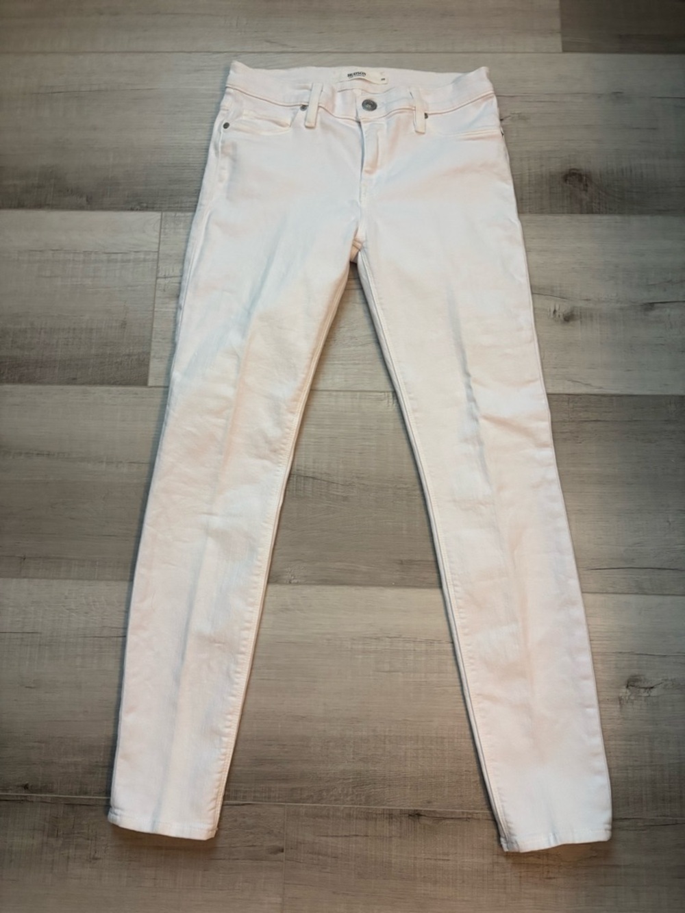 Hudson Nico Super Skinny Jeans White Size 25 Mid Rise Stretch Denim